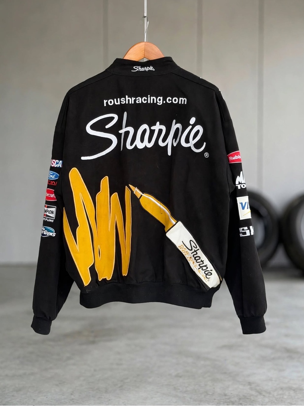 Vintage 90s NASCAR Roush Racing Sharpie Jacket Y2K Racing Streetwear Unisex
